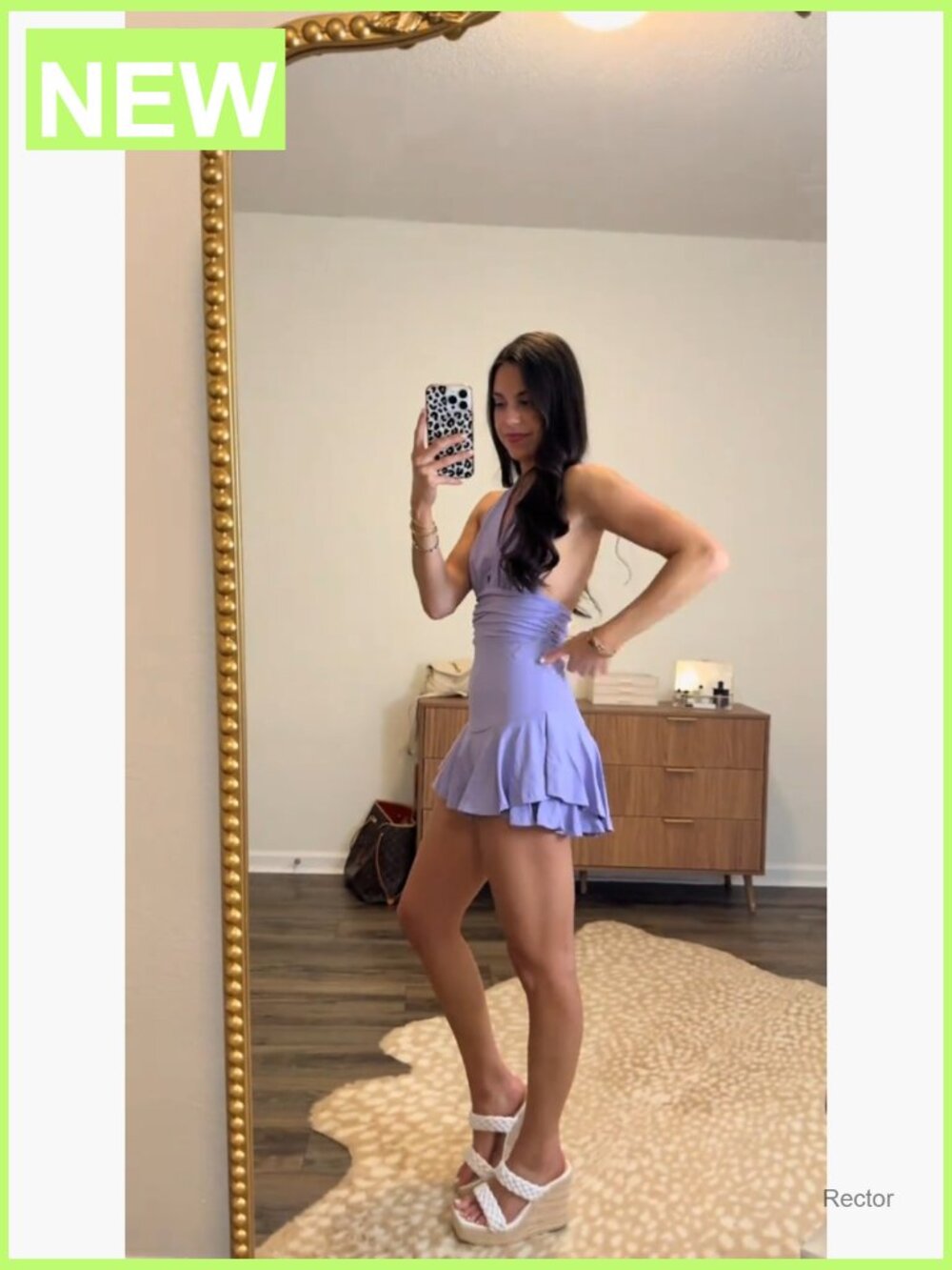 Deep V Neck Sleeveless Halter Romper Ruched Ruffle Backless Jumpsuit - Picture 6 of 7